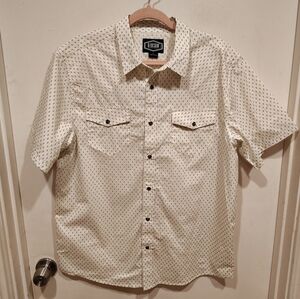 Gibson Trading Company Men's Holden Geo Print Short Sleeve Snap Western Shirt L